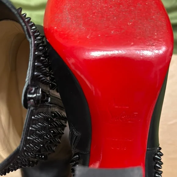Christian Louboutin Black Studded Women's Boots - Picture 8 of 8